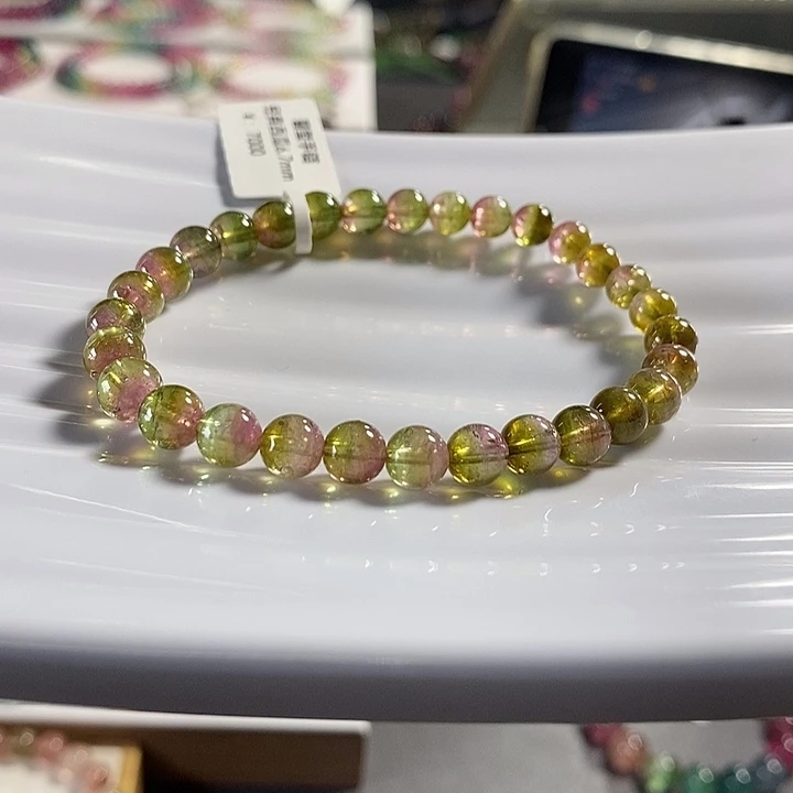 碧玺未镶嵌手链6.7mm