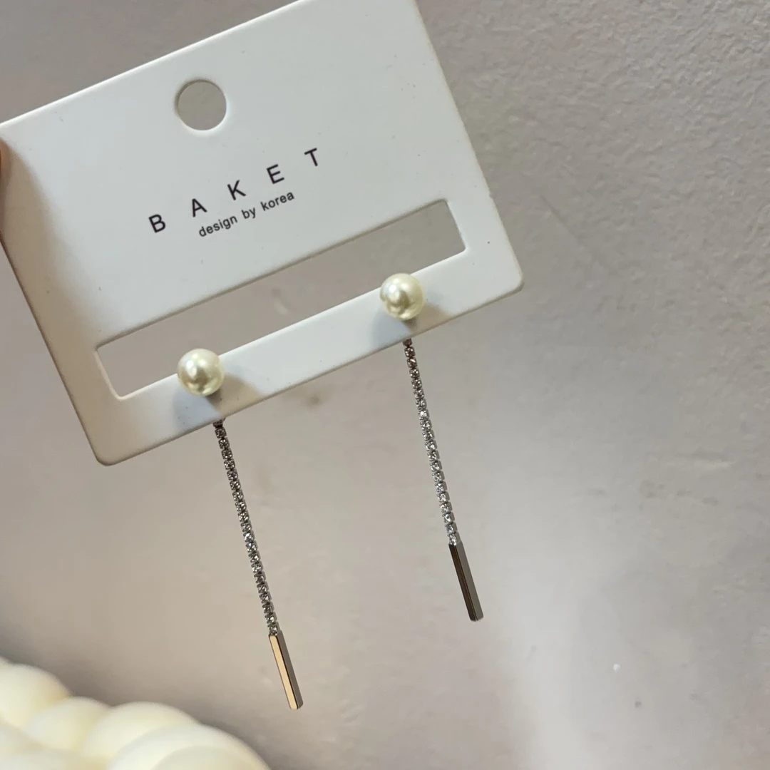 铜合金耳饰 设计款珠珠流苏耳钉R879