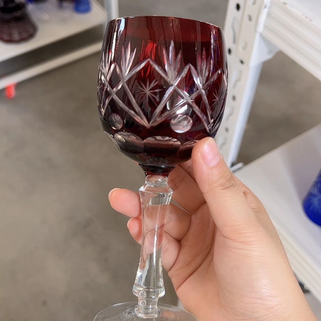 平底款水晶玻璃微瑕一个