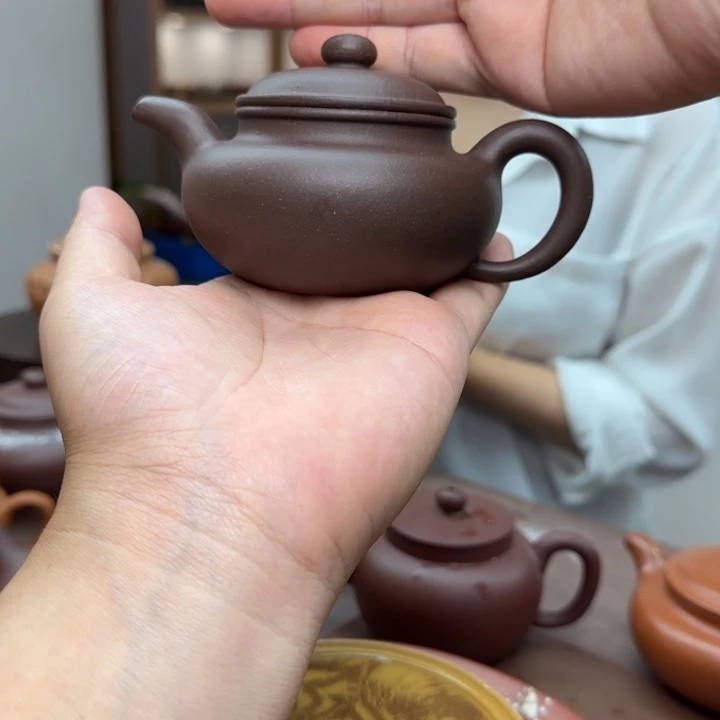 茶壶紫砂黄龙山紫泥寿珍仿古150CC
