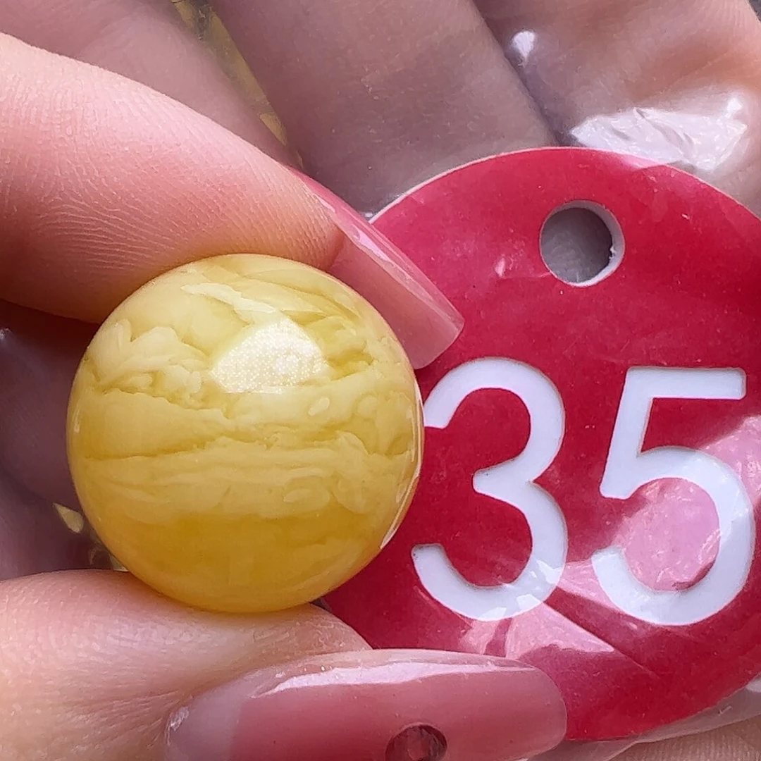 蜜蜡未镶嵌珠宝奇石17.3mm虎皮圆珠
