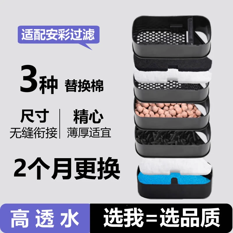 适配安棉彩过滤器替换棉EX650白棉450黑棉350蓝棉替换装非原装
