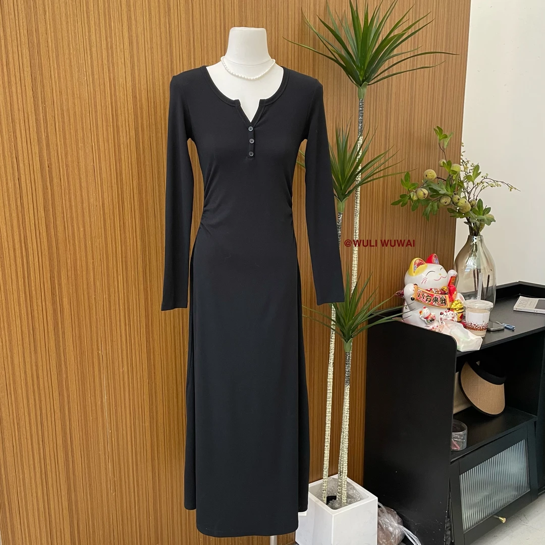 【NO退NO换】鑫燃KIKI 小众时尚复古高级感显瘦百搭连衣裙 82022 WU