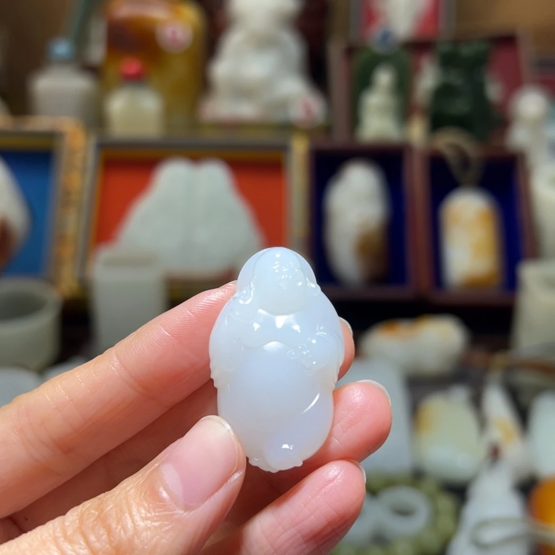 铁***人和田玉未镶嵌挂件