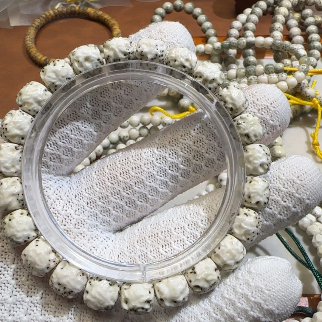 星月菩提手串10河豚雕刻金蟾