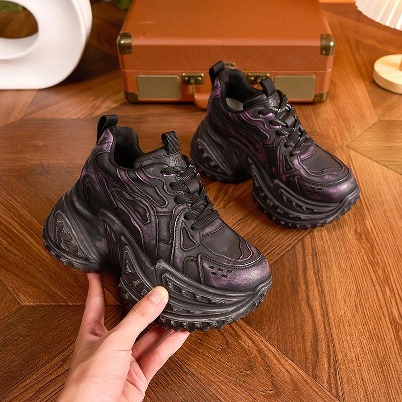 小个子显高老爹鞋女榴莲底松糕鞋春夏新款时尚百搭软底休闲运动鞋