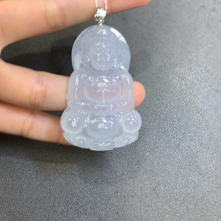 颈饰18K金镶嵌翡翠翡翠