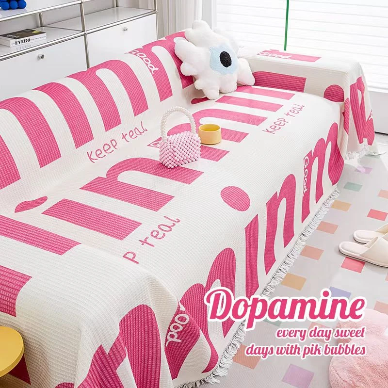 新款【彩色字母】ins简约风夏季沙发巾耐磨沙发全盖布沙发巾沙发套