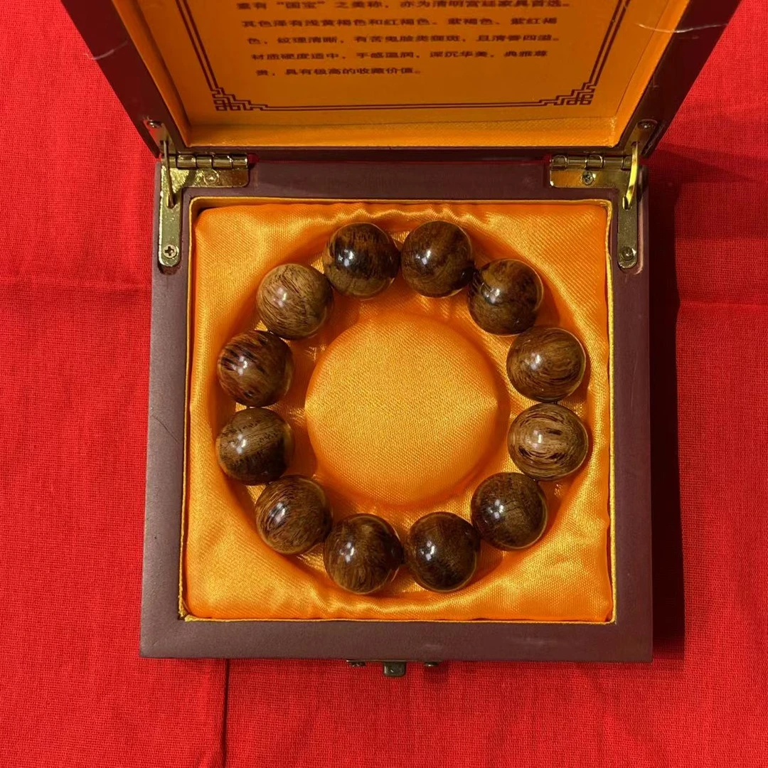 非金属木质手链 花梨佛珠手链