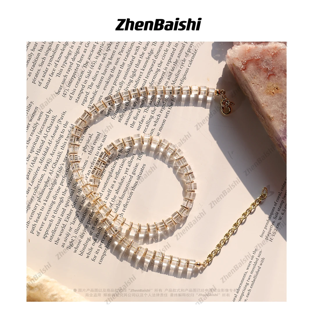 合金仿水晶项链 时尚简约项链【20225】