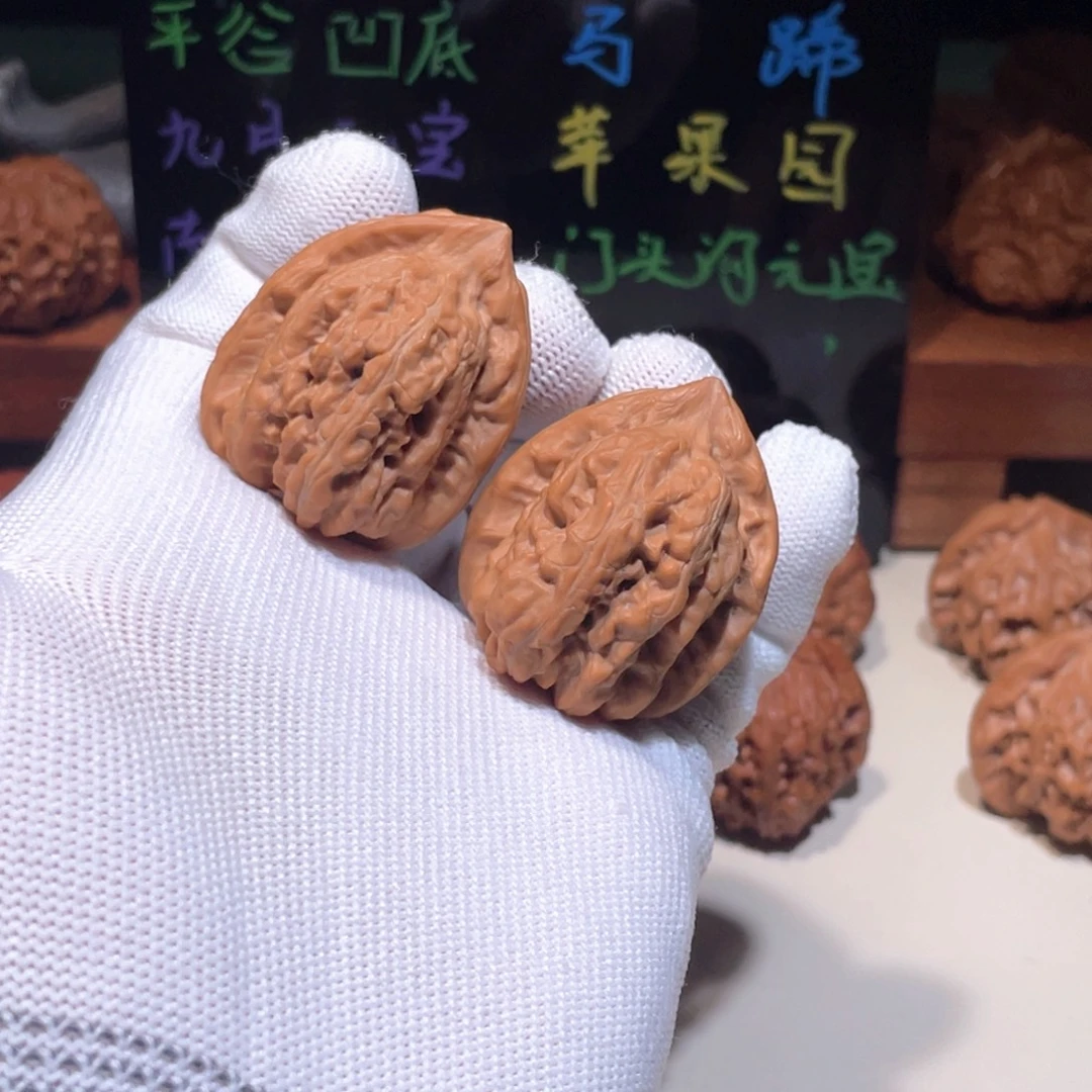 把件文玩核桃赤龙鸡心.32.35.38,2186