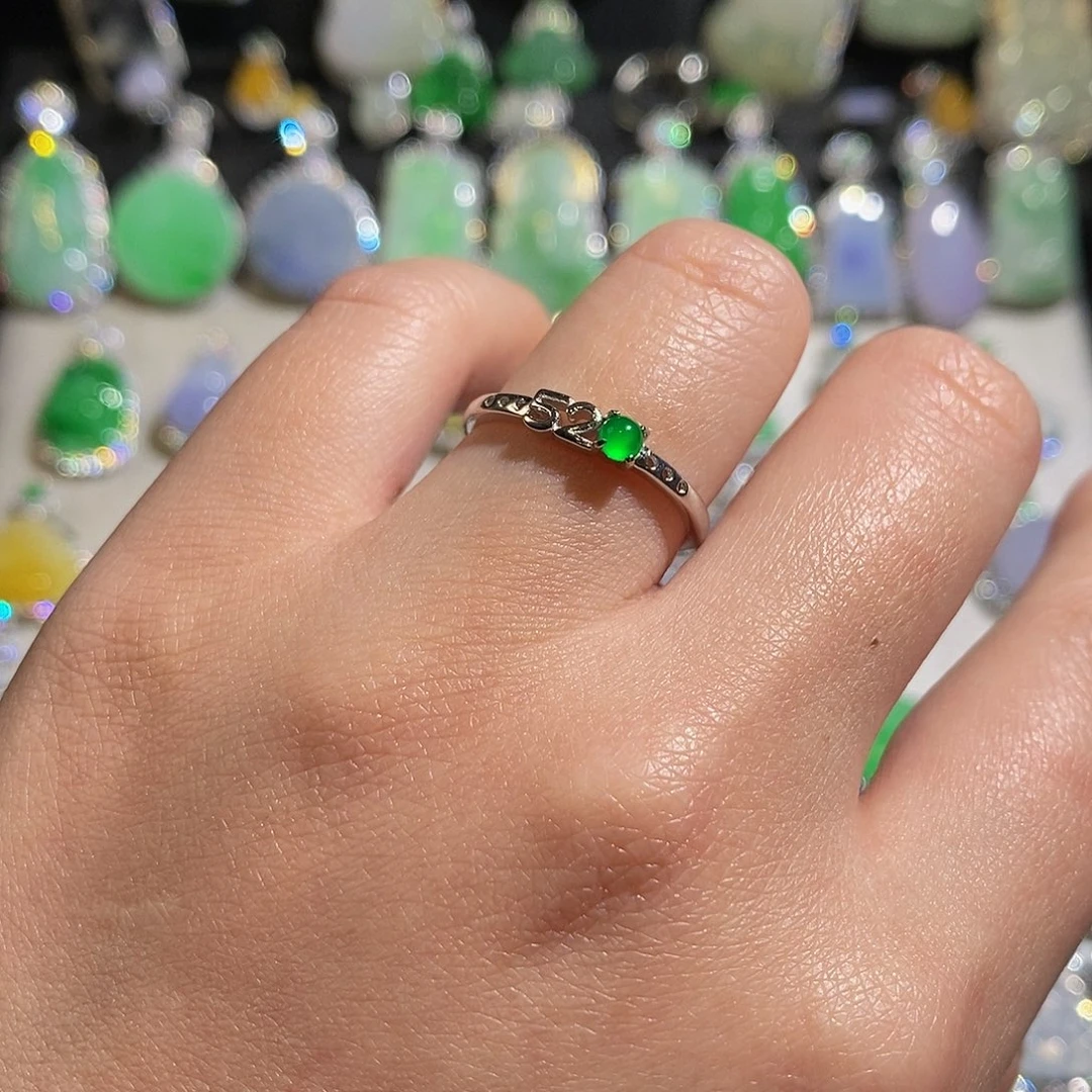 翡翠颈饰银S925镶嵌阳*君天然翡翠