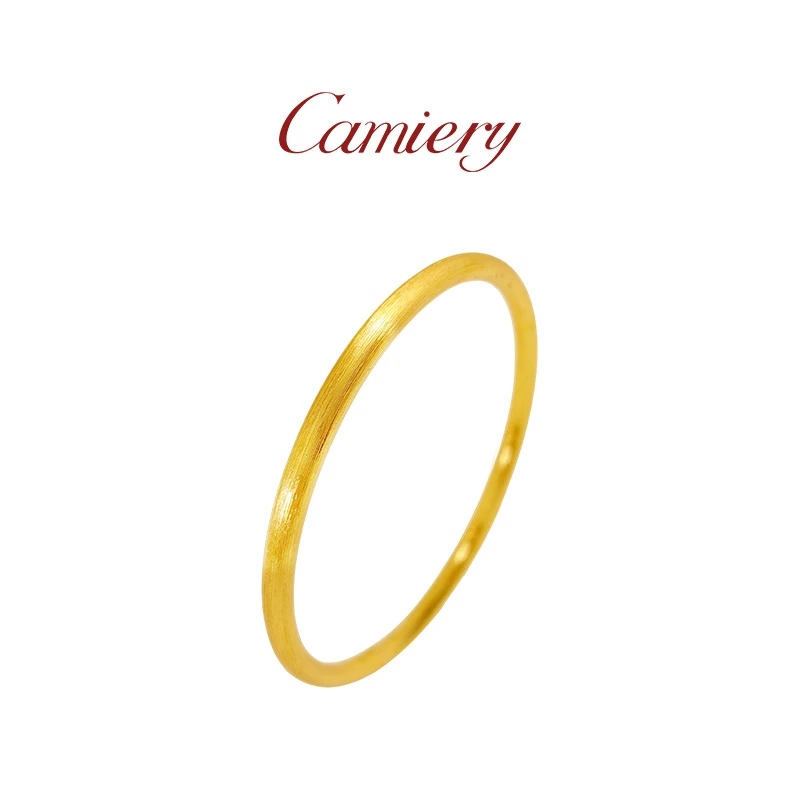 CAMIERY 时尚轻奢古风拉丝素圈手镯