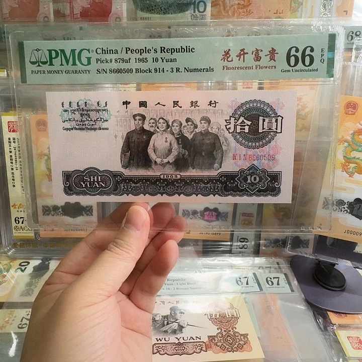 塑料大团结花开富贵PMG66尾0509