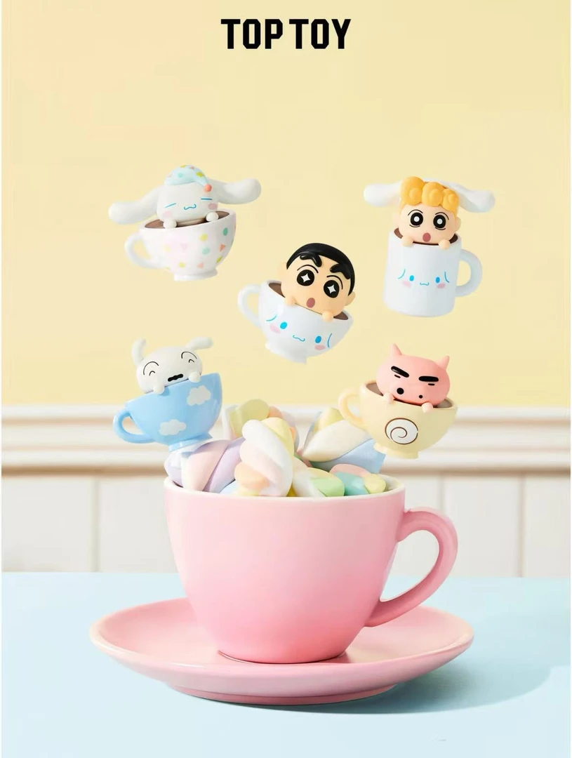 【可露丽代拆】三丽鸥蜡笔小新mini茶杯系列潮玩盲盒手办