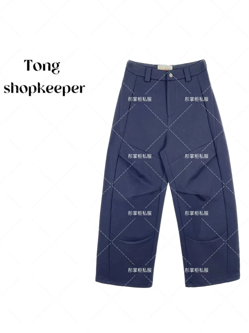 QJ/彤掌柜1681346 春季新款2025时尚褶皱设计休闲裤