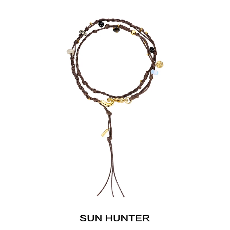 铜合金项链 三横SUN HUNTER「牧歌」生命的循环原创螺旋手编腰链项