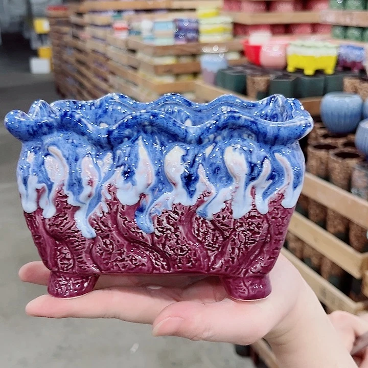 有孔.凑单10元陶瓷花盆发货！