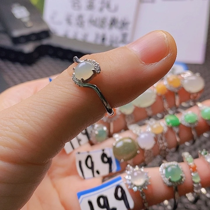 翡翠戒指未镶嵌a***e缅甸天然