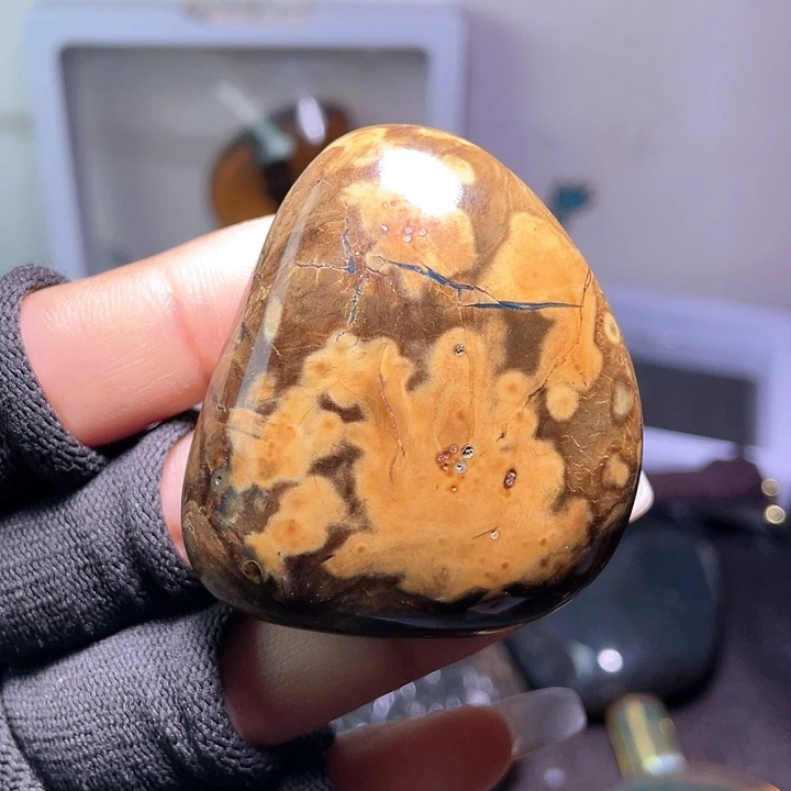 琥珀裸石未镶嵌？