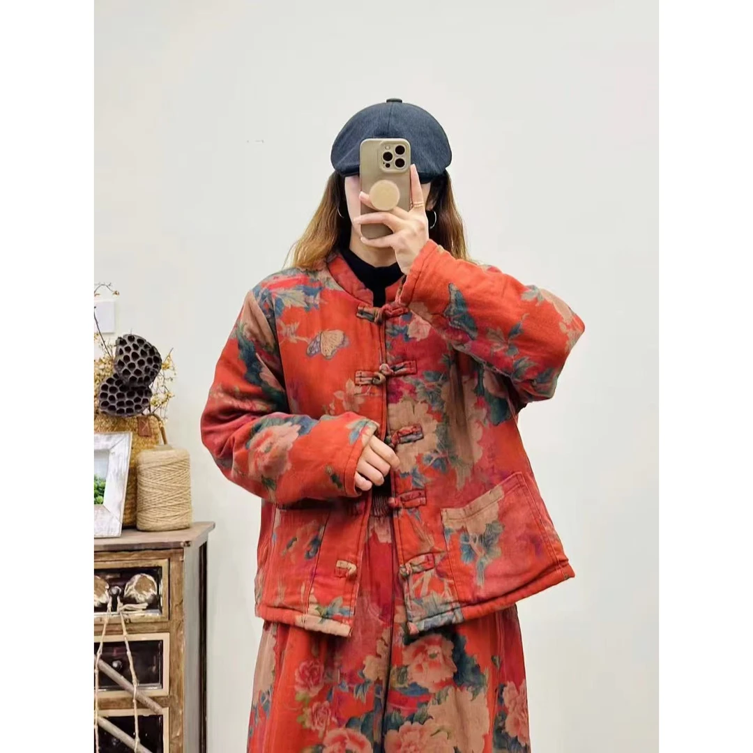 8621秋冬新款时尚气质显瘦遮肉洋气休闲女加厚宽松韩版小棉袄外套