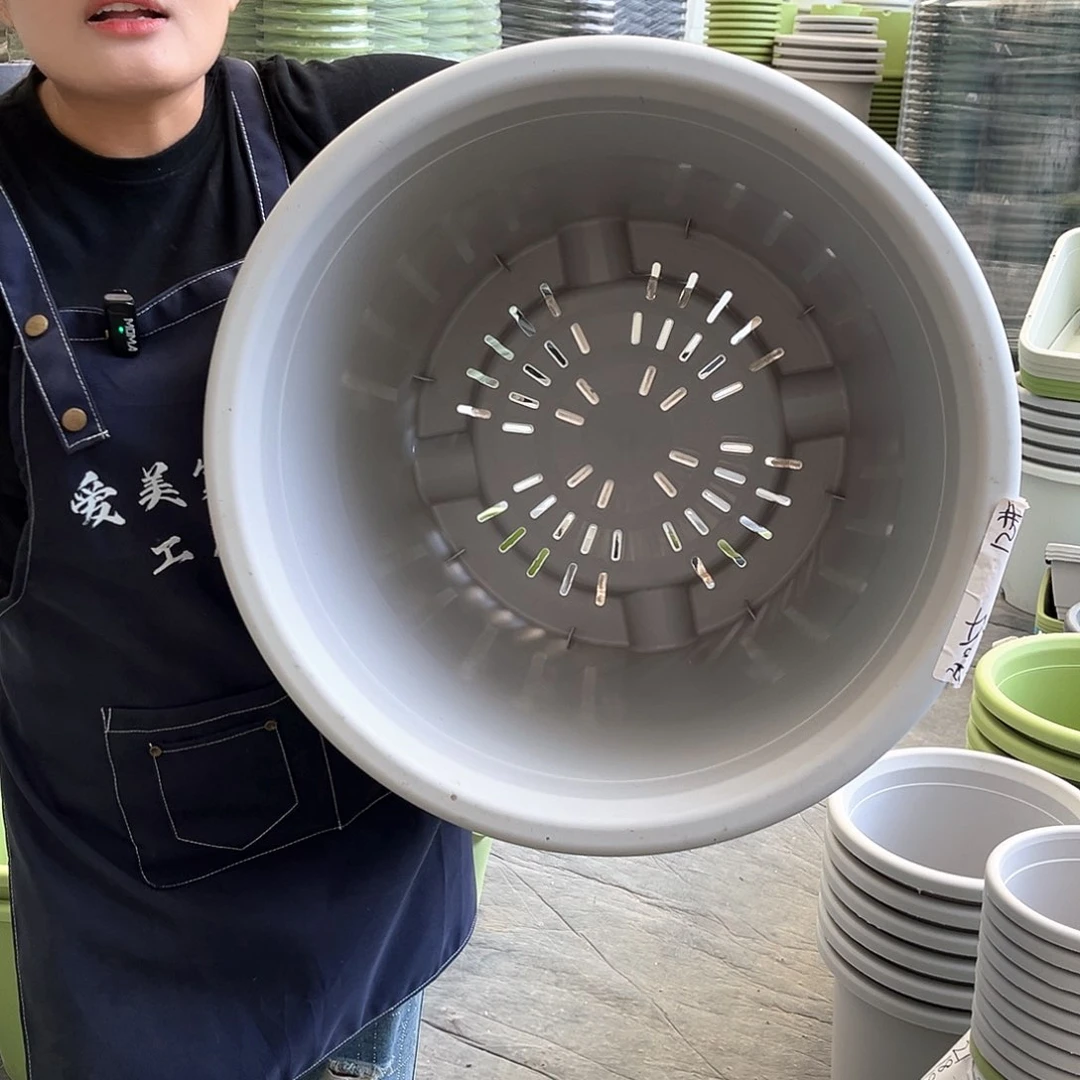 四季盆12#灰白色2个无托