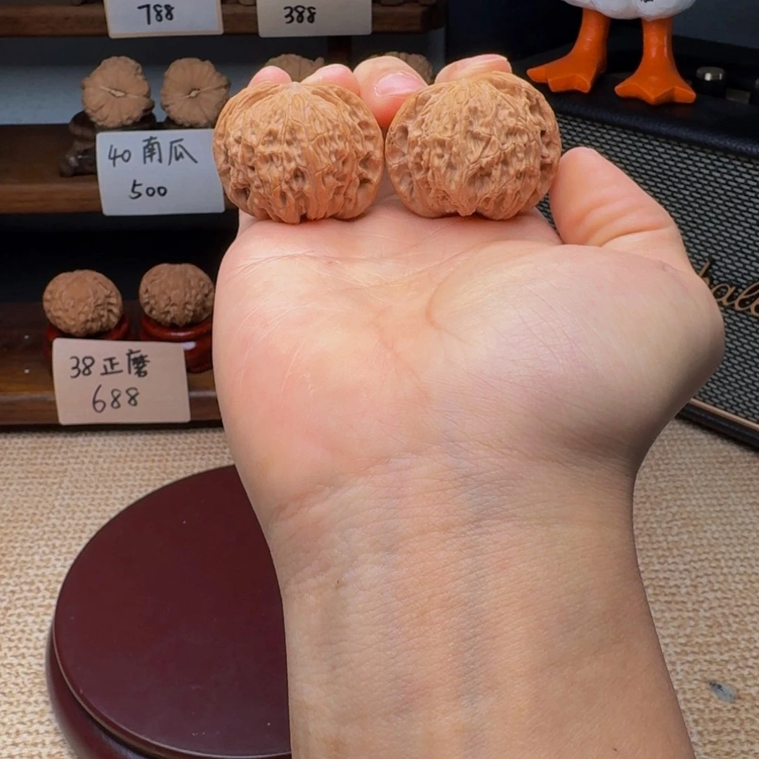 文玩核桃把件4008磨盘