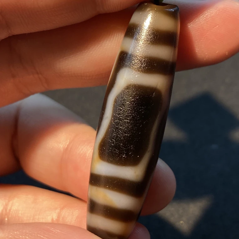 小卢手工三眼天珠带绳