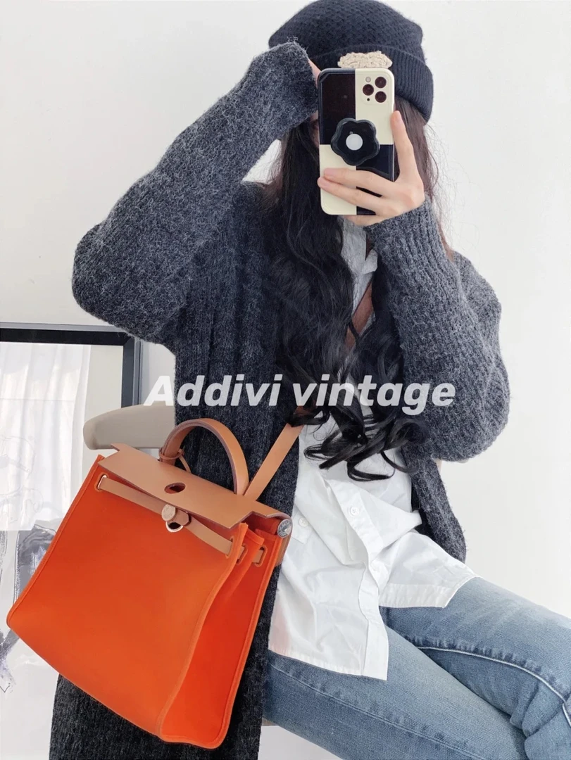 95新 Hermes/爱马仕 爱马仕herbag 31烈焰橙/98新/优选