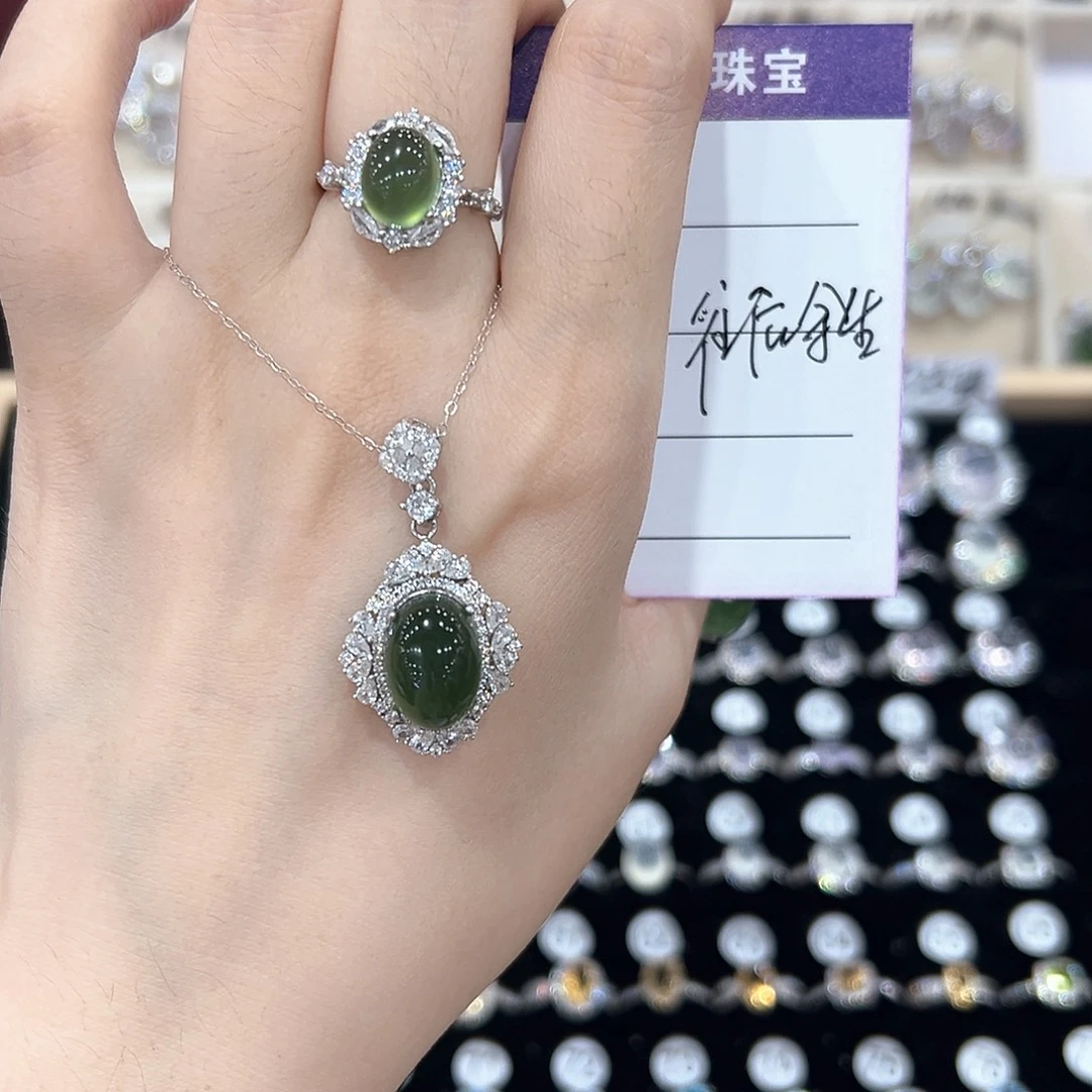 @***生银S925镶嵌戒指黄晶
