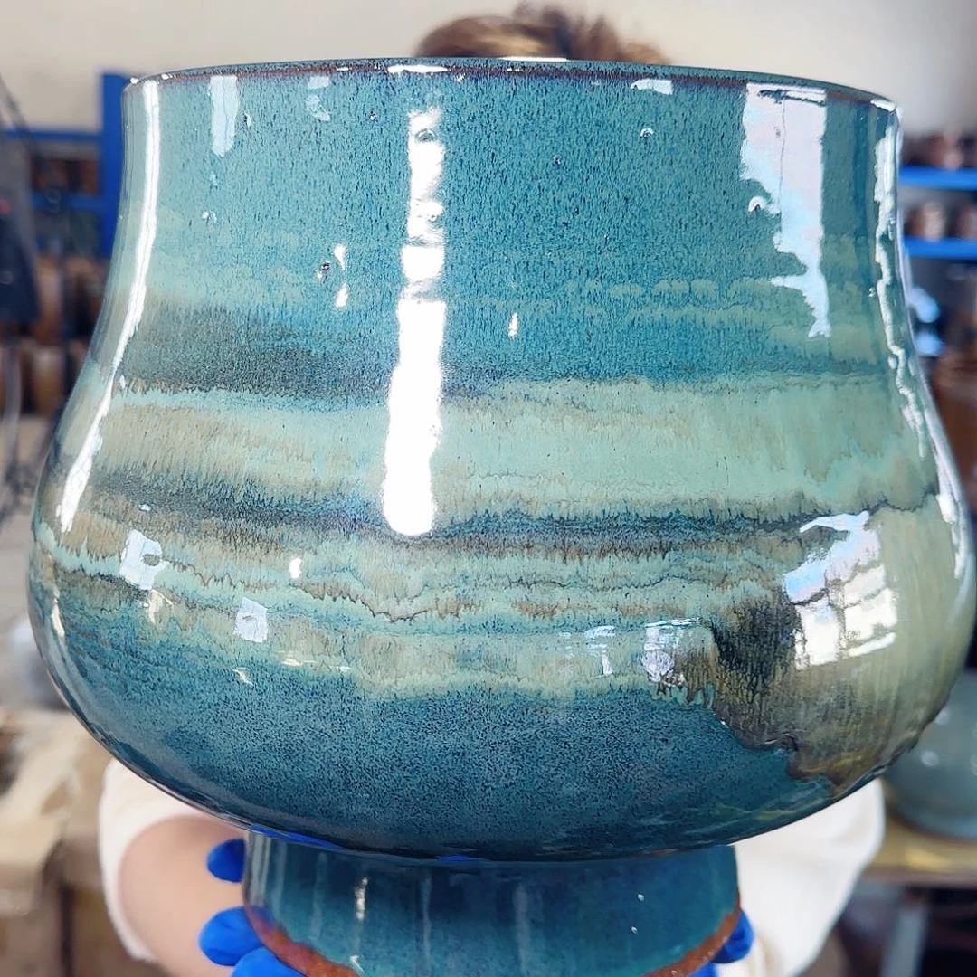 紫砂花盆高25口22