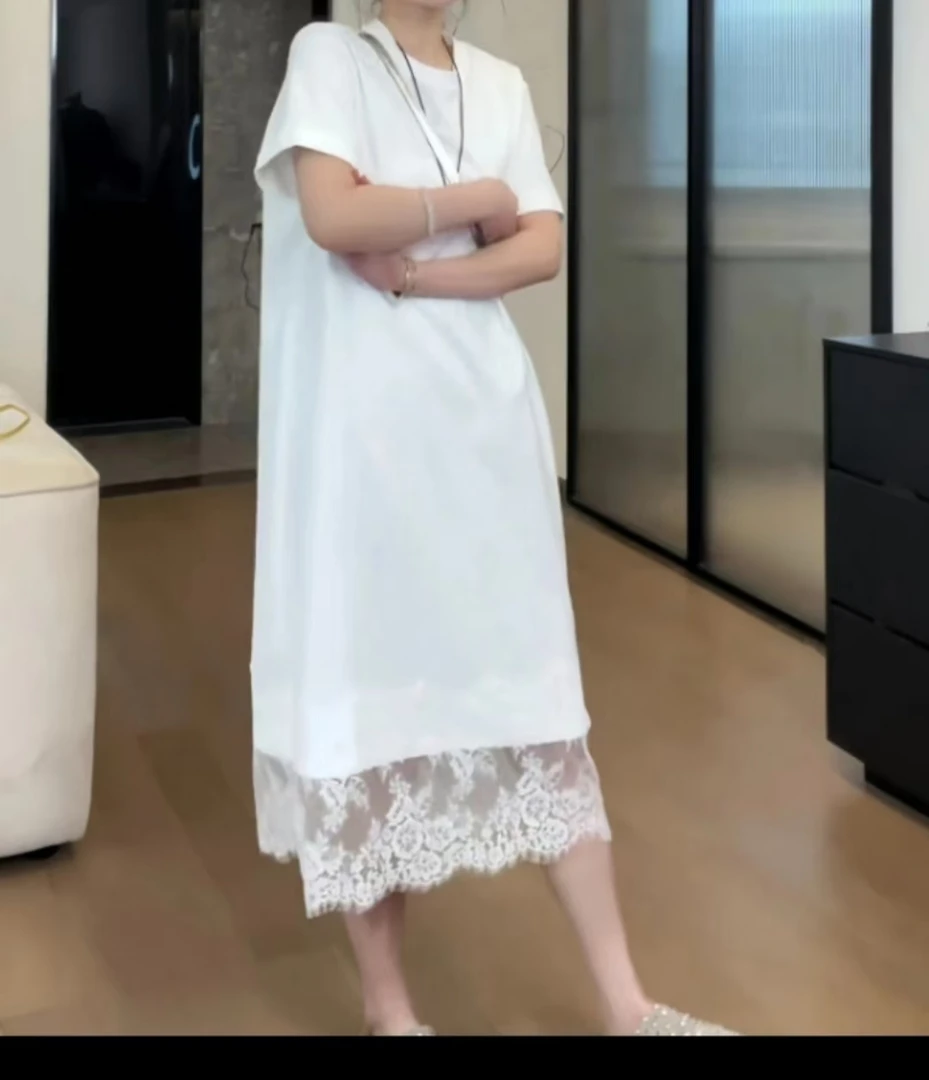 7113【PINGJIE】2025高货T裙）时尚宽松休闲潮流舒适百搭洋气短袖