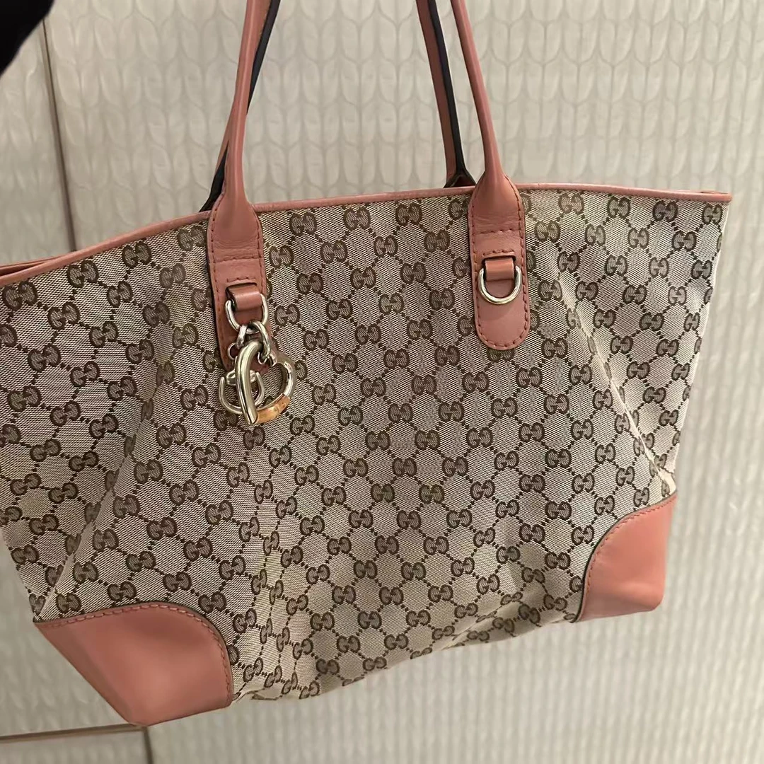95新 GUCCI/古驰 棕色托特/二奢包包