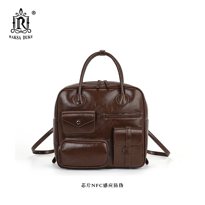 【羽乔专属】R RAKSA DUKE/罗萨公爵秋冬新款双肩包R0603