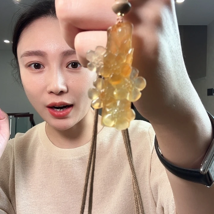 @***i蛇纹石玉银S925镶嵌颈饰