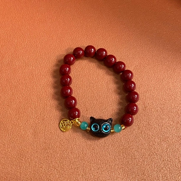 天然辰砂5-171 精品手串（无礼盒）