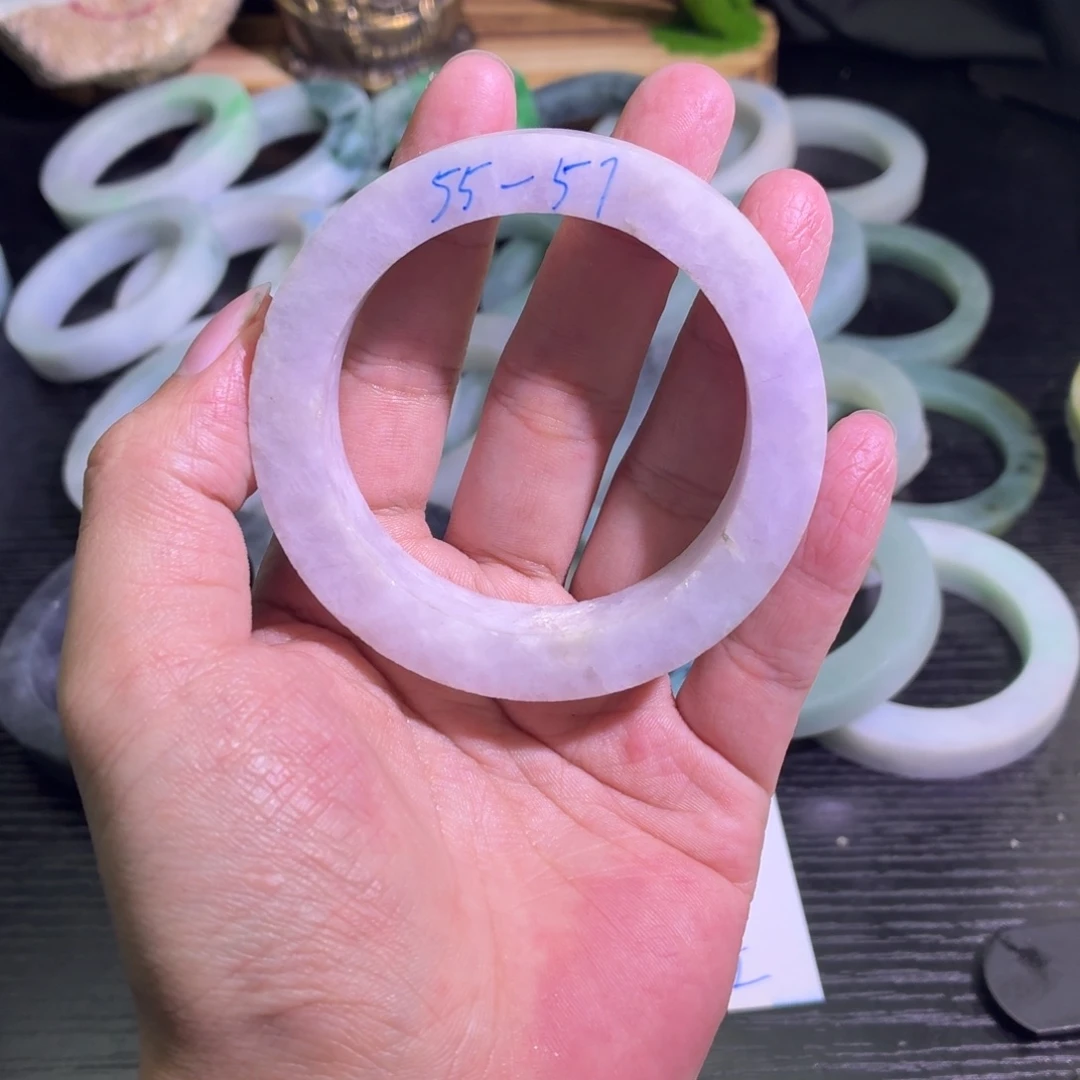 定制翡翠未镶嵌天然翡翠A货毛胚手镯定制