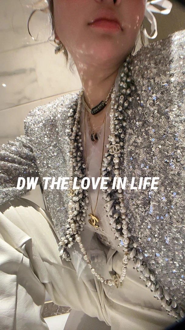 DW2025早秋重工刺绣水晶片顶珠钉珠拼接欧根纱梵高星空外套