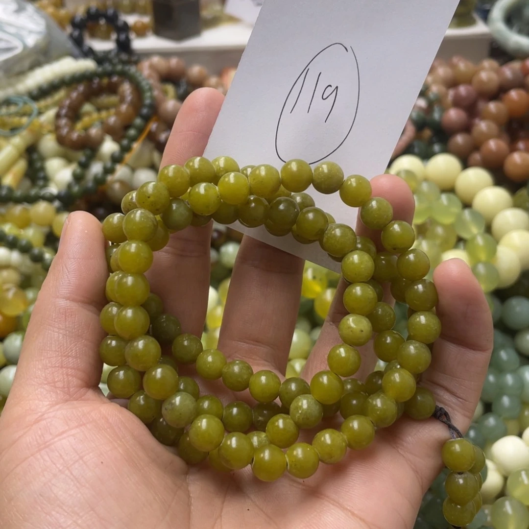 蛇纹石玉手链未镶嵌