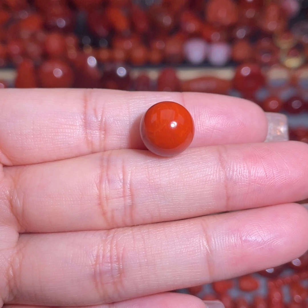 南红玛瑙未镶嵌瓦西火焰圆珠11.3mm