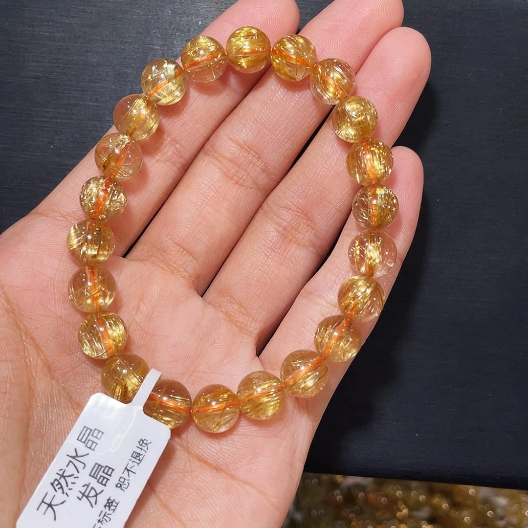 手链发晶未镶嵌高品顺发钛晶8.6mm