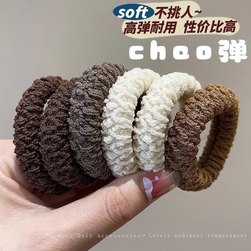 头绳扎头发高弹力耐用发绳加粗不伤发发圈新款橡皮筋头饰可爱气质