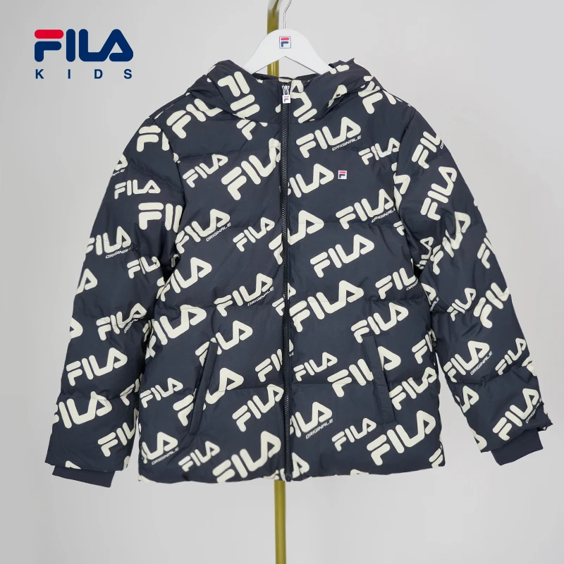FILAKIDS斐乐儿童秋冬中大童时尚满印羽绒服K61B541928