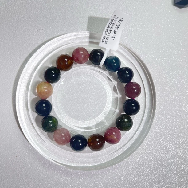 天然碧玺单圈手链浓色系多样性发一条