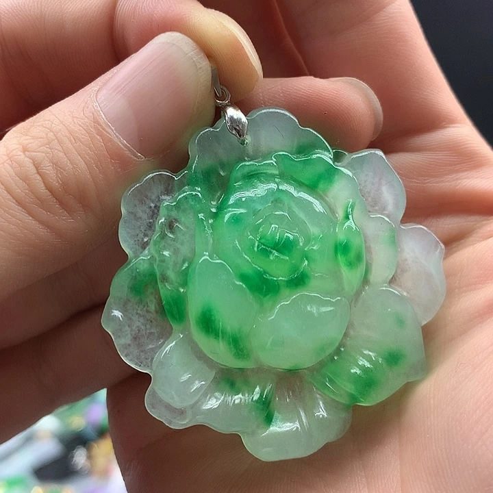 翡翠银S925镶嵌颈饰