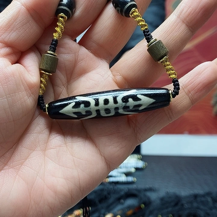 玛瑙/玉髓颈饰合金黑*