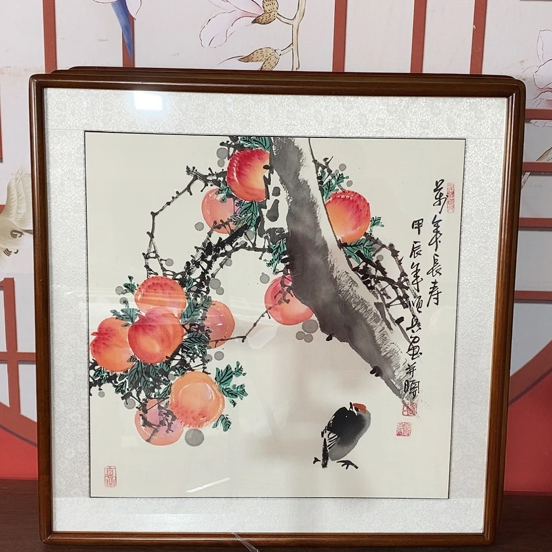 国画带框尺寸63✖️63带框包邮