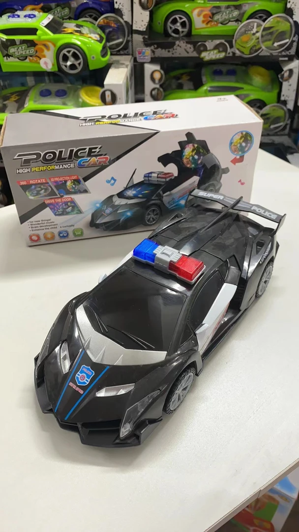 旋转声光警察车  【 直播间样品 不含电池 】 玩具