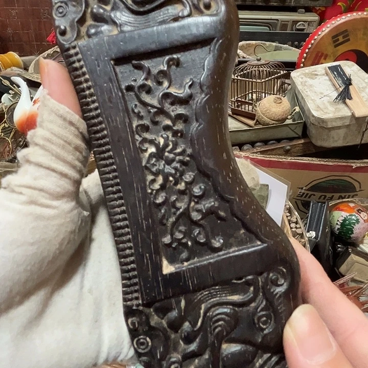 马***照瓷片木摆件工艺品热卖中