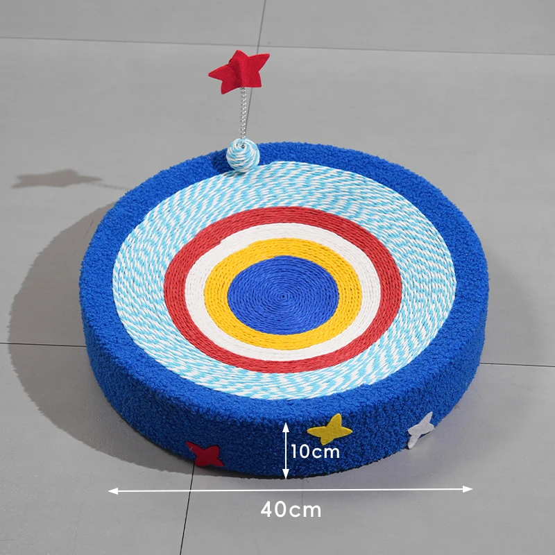 星空绳编圆形猫抓板猫窝一体耐磨不掉屑猫咪磨爪专用宠物窝